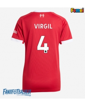 Liverpool Virgil van Dijk #4 Tricou Fotbal Replică 2025-26 Femei Acasa